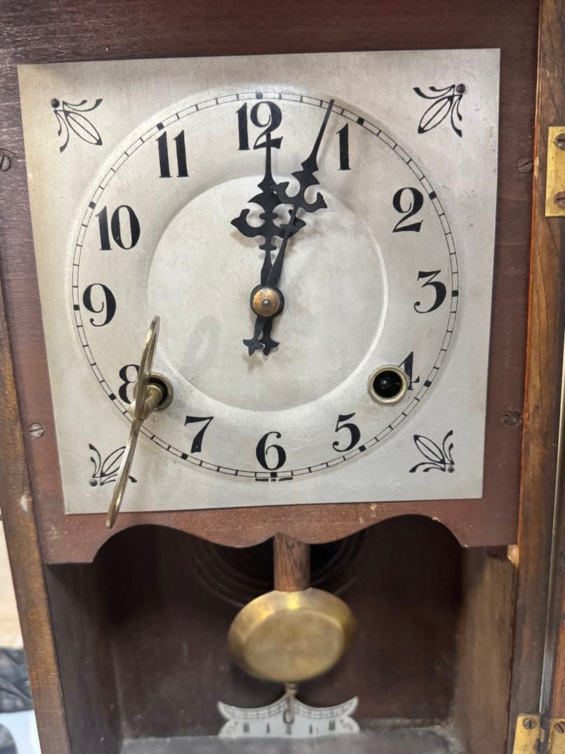 愛知時計　ゼンマイ時計　ボンボン時計　ヴィンテージ　柱時計　レトロ時計