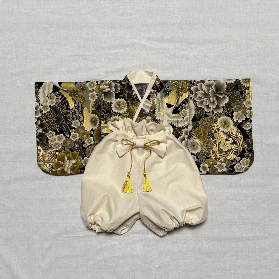 ベビー袴　お食い初め　百日祝い　お宮参り　初節句　男の子　こどもの日　和柄　兜