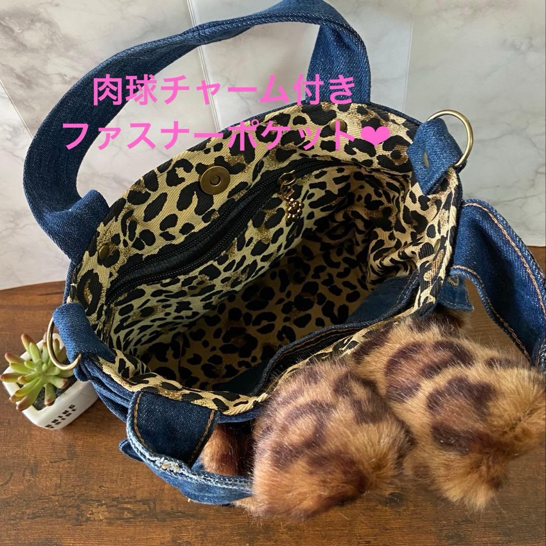 L*み様 コヤンイサムチョン♡デニムリメイク【リボン バッグ】トートバッグ ハン