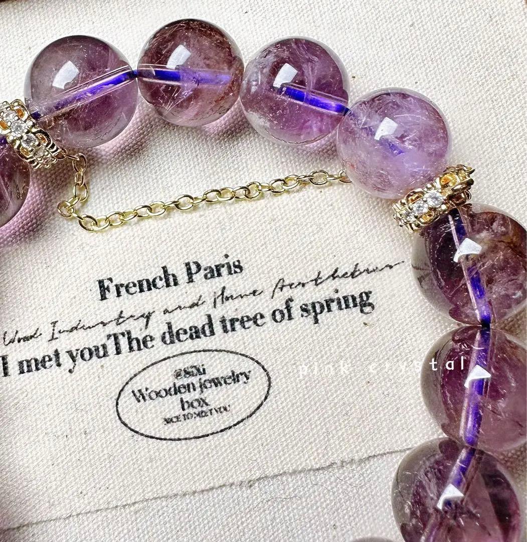 天然石 アメジスト ブレスレット レディース 癒し 開運 おしゃれ 手元コーデ