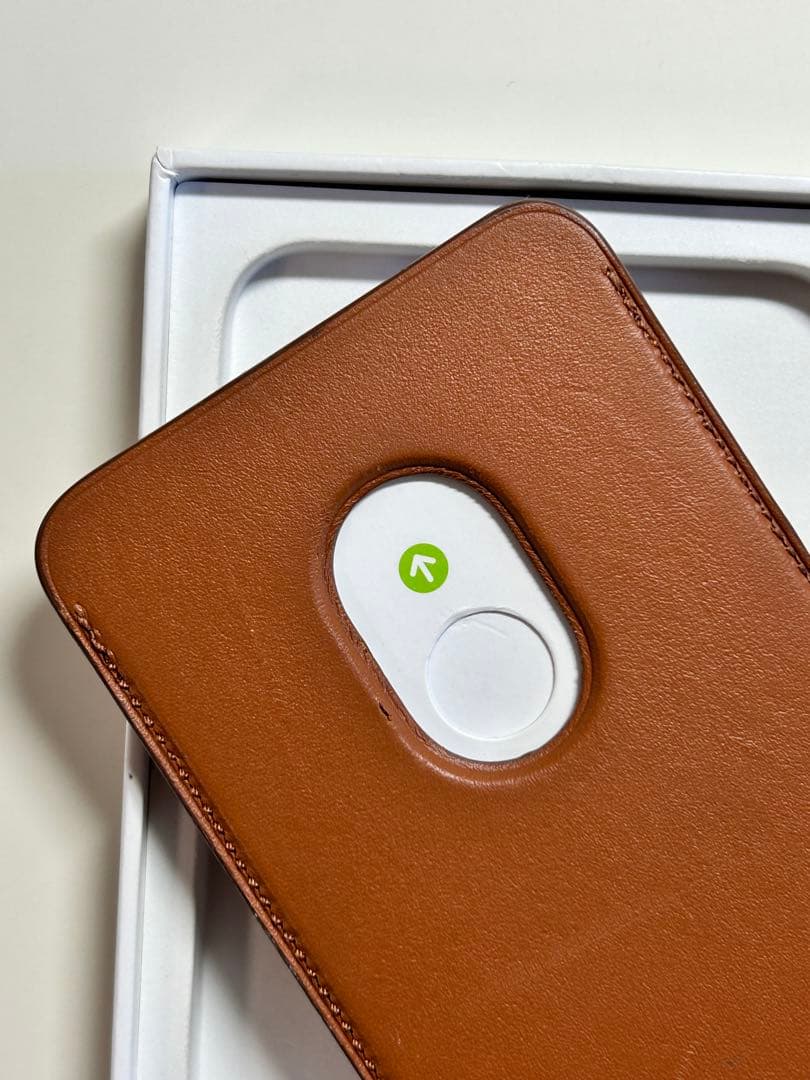 【美品】純正 MagSafe対応 iPhoneレザーウォレット・サドルブラウン③