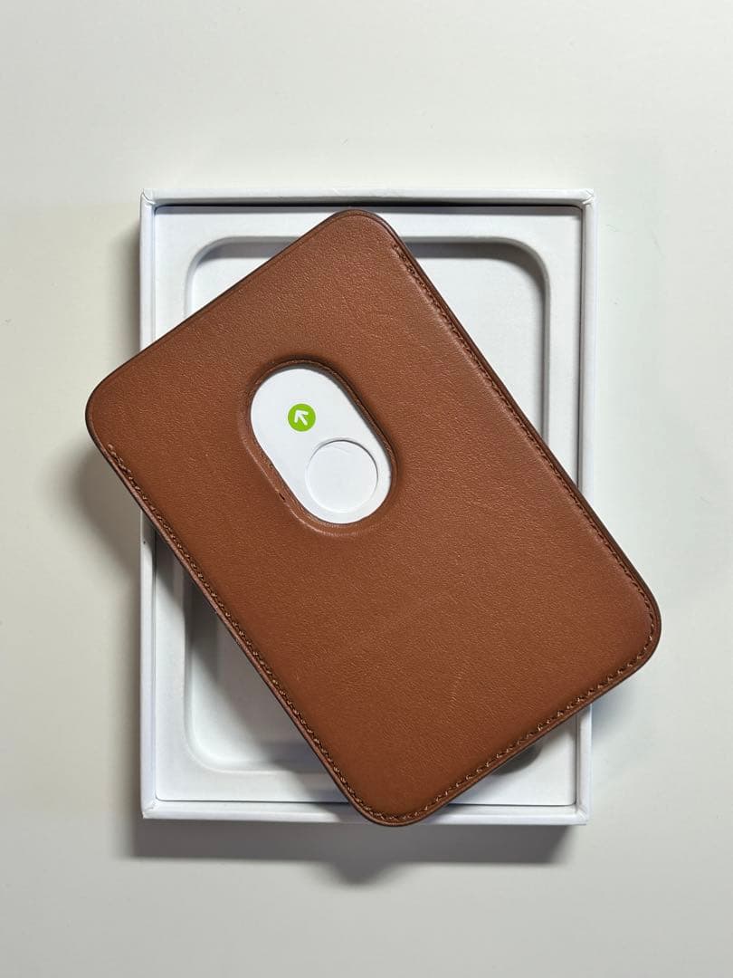 【美品】純正 MagSafe対応 iPhoneレザーウォレット・サドルブラウン③