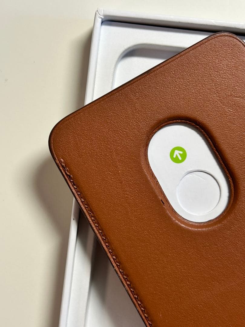 【美品】純正 MagSafe対応 iPhoneレザーウォレット・サドルブラウン③