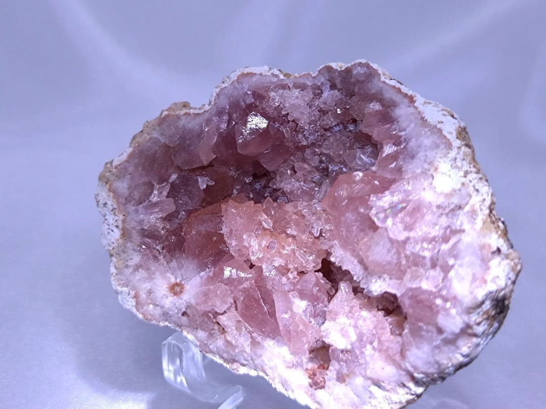 高品質　アルゼンチン産　パタゴニア　ピンクアメジスト　ジオード　キラキラ　③