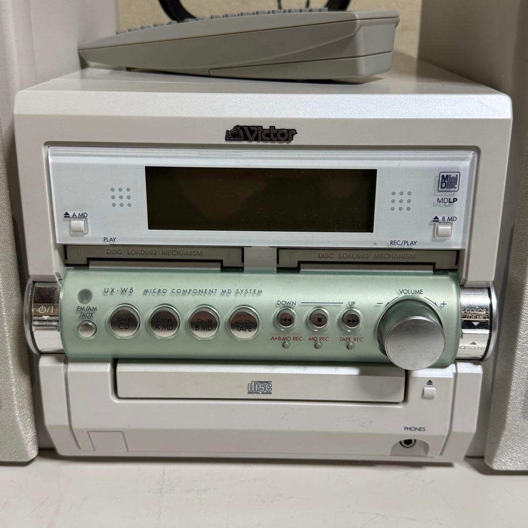 2004年製 ビクター MD/CD/カセットミニコンポ CU-UXW5 自宅保管
