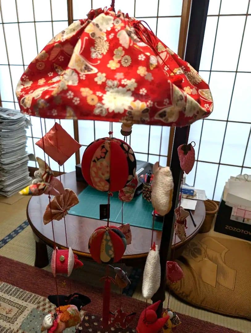 ひな祭り 吊るし雛、吊るし雛傘つき