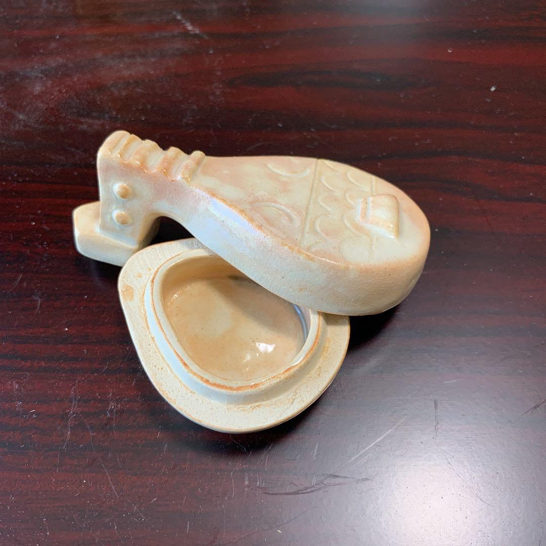 萩焼　香合　琵琶　十二代　田原陶兵衛　茶道具