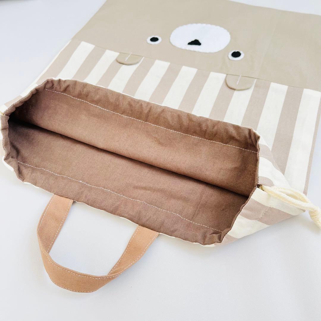 入園入学3点セット(くすみモカストライプ)