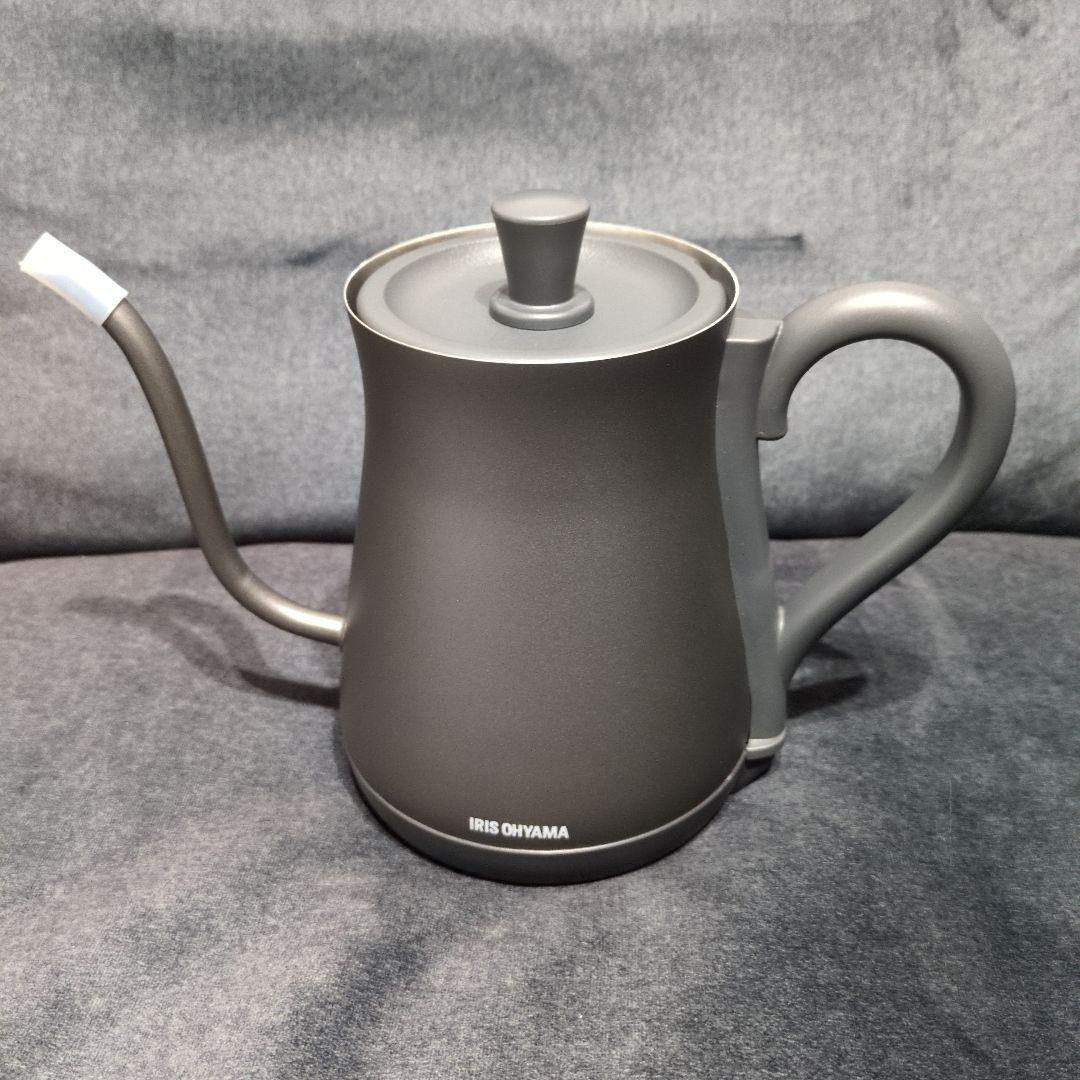 IRIS OHYAMA 電気ケトル IKE-C601T-BA グレー　新品
