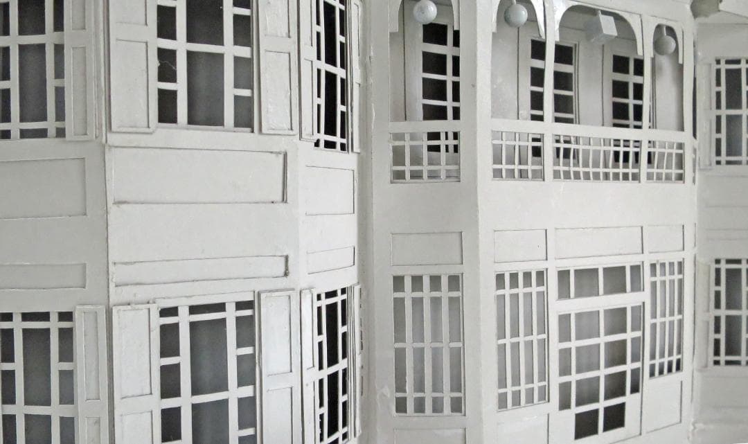 昭和レトロ洋館「ショウエケ邸」　着色模型