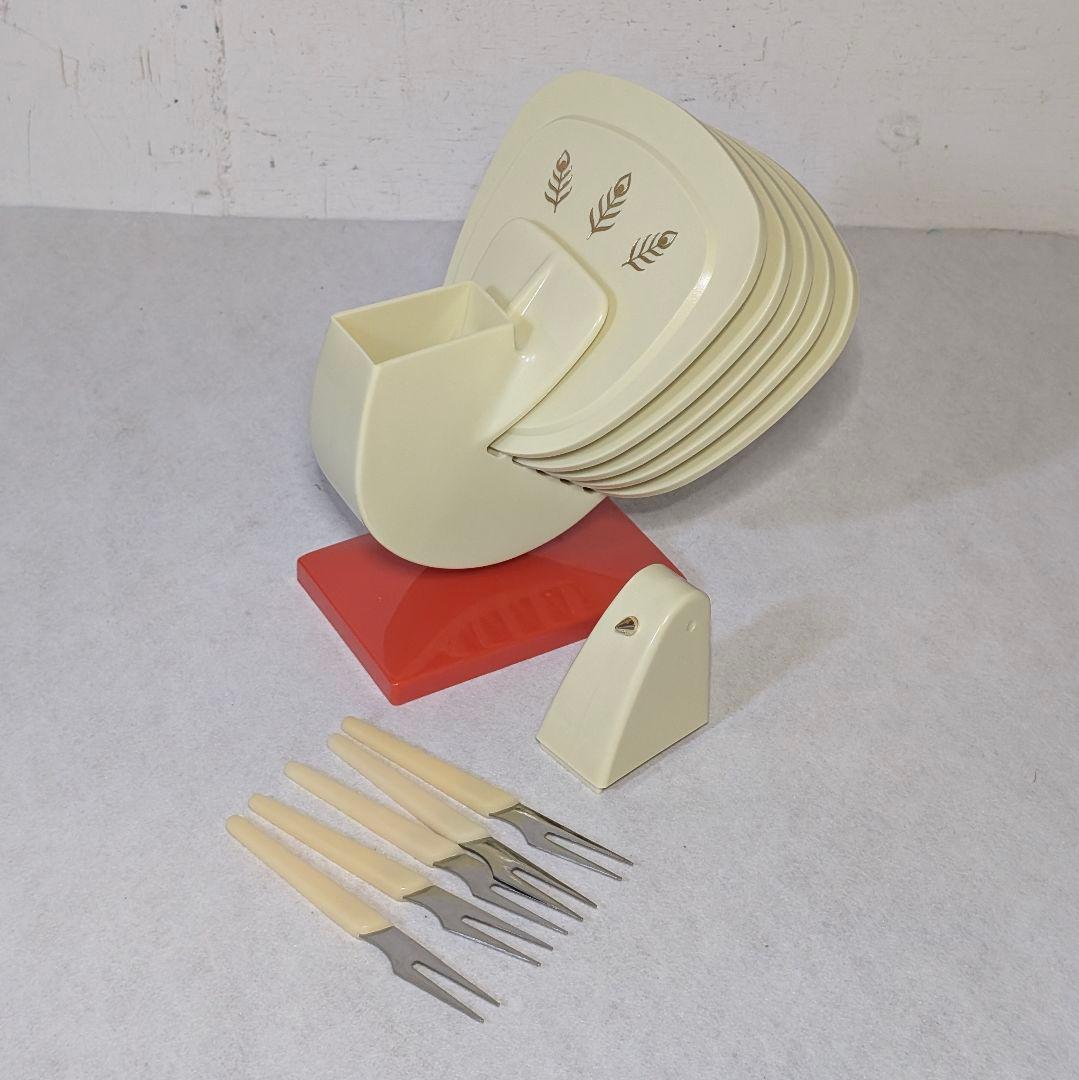 レトロ 絶版 未使用 松下電器 くらしの泉会 和鳥のカトラリーセット＆しゃもじ