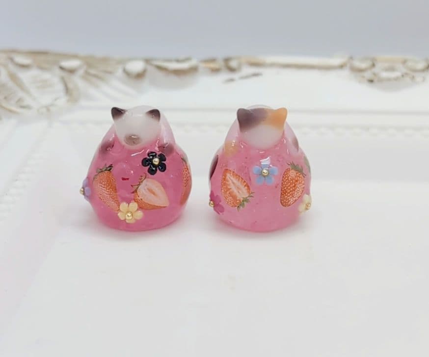 レジン パーツ シャム猫 三毛猫