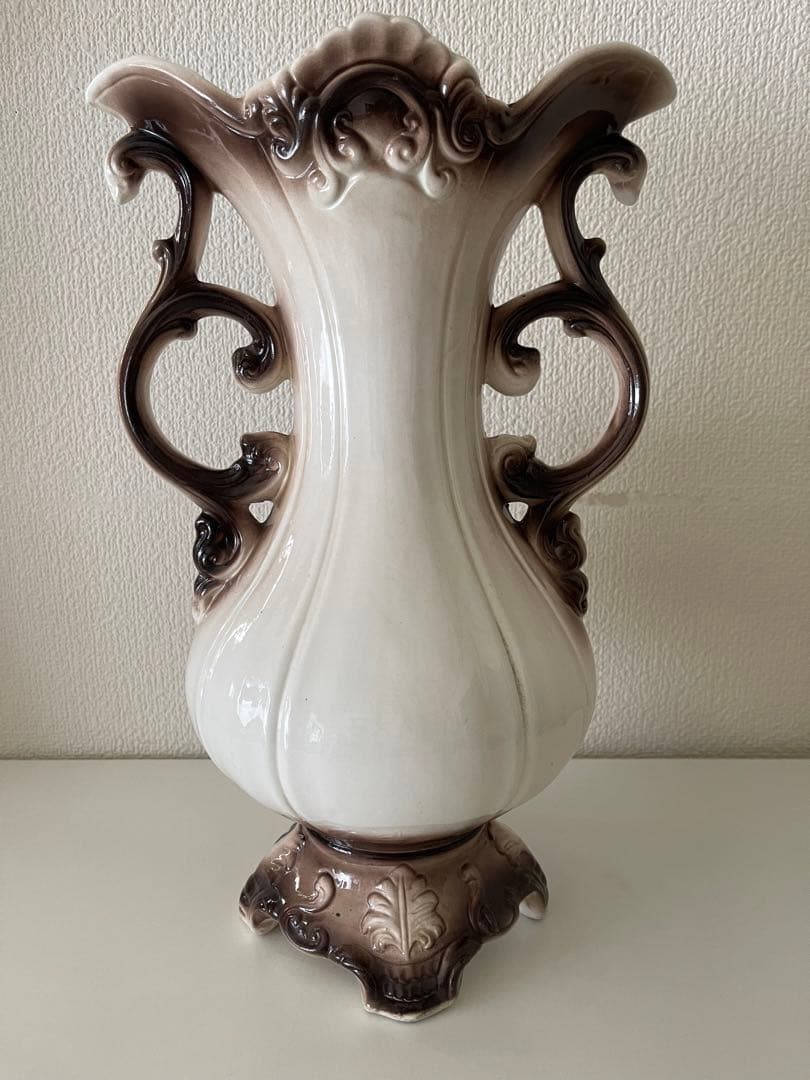 イタリア製　アンティーク陶器花瓶