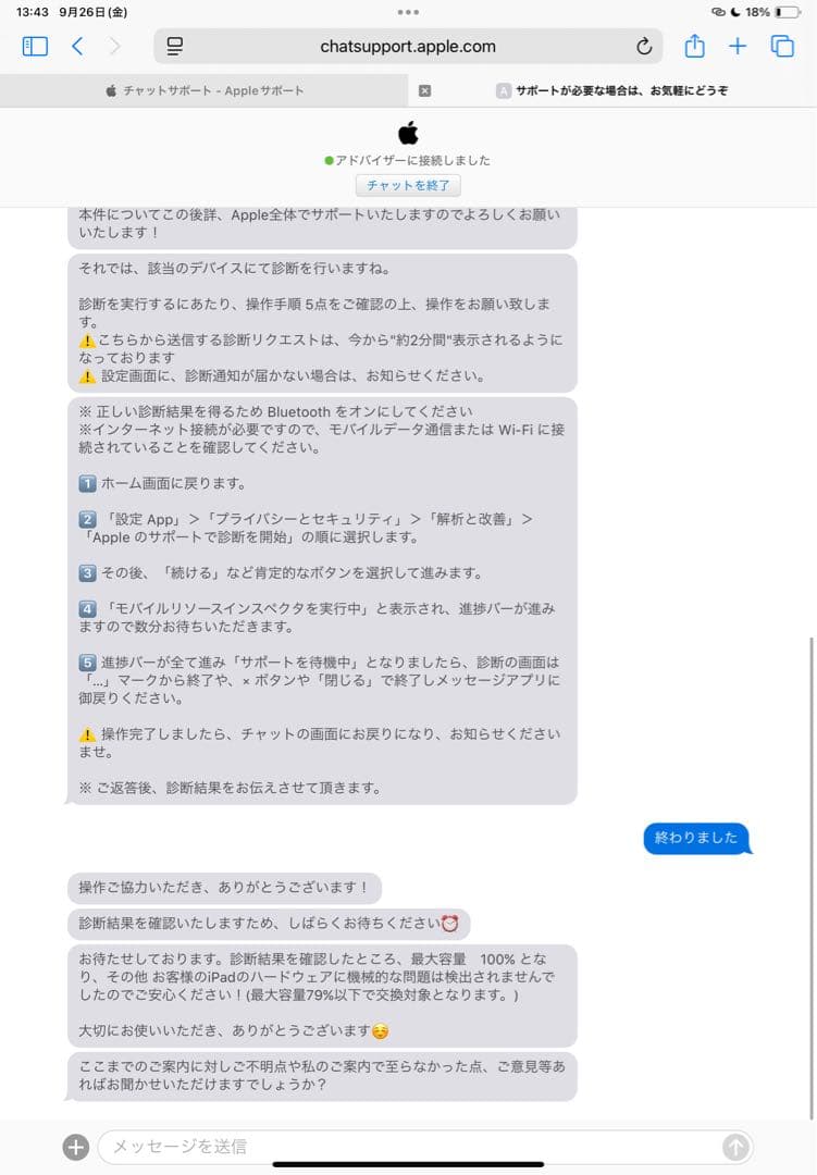 iPad第10世代　256GB