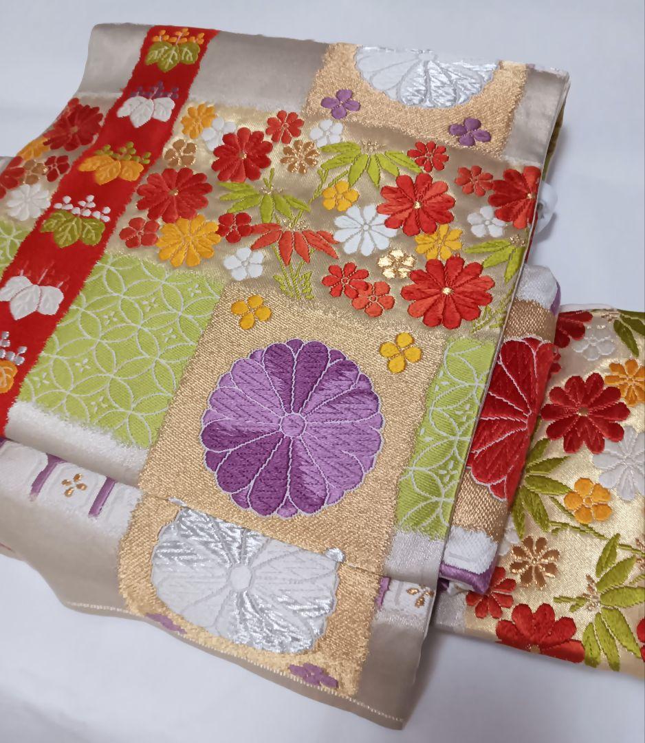 ☆華やか☆“便利なワンタッチ帯！自然の美しさと一体”作り帯