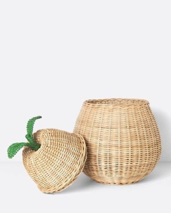 miiaさん◎格安送料込み2点セット！置くだけでかわいい◎洋梨型ラタン編み