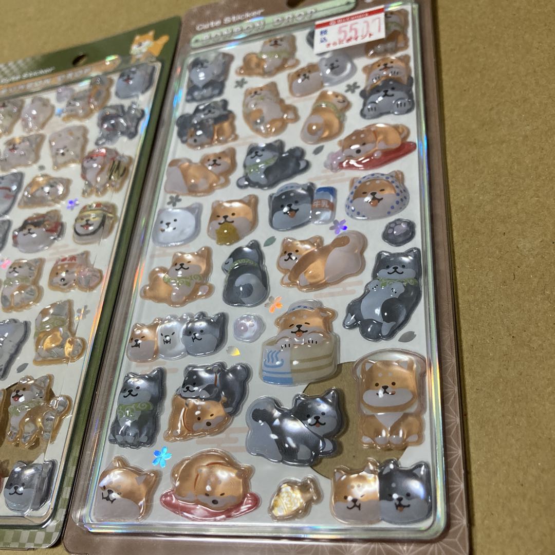 【正規品】ボンボンドロップシール　和柄　8種セット　たまごサンド　だるま　桜　犬