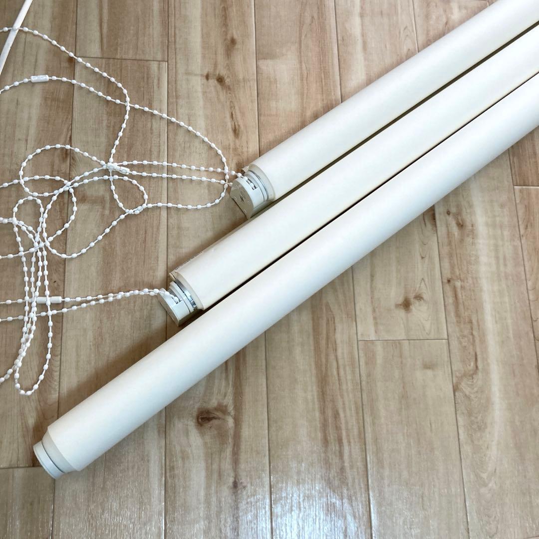 【定価約45,000円】タチカワ 洗えるロールスクリーン 3本セット 取付金具付