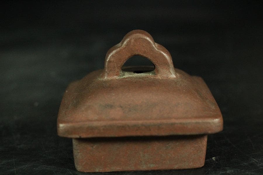 中国美術 紫泥 四方 茶器 急須 在銘 煎茶(K-YC688)