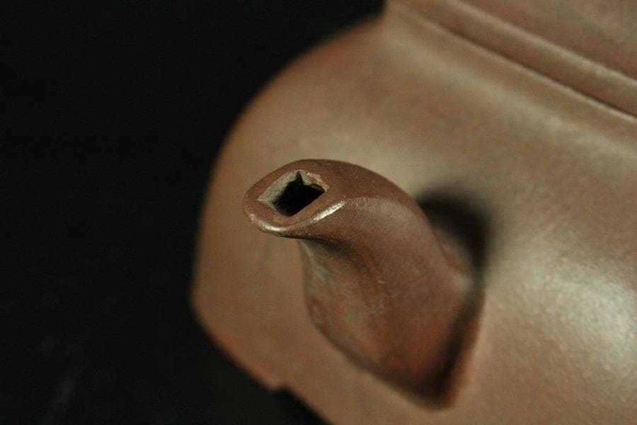 中国美術 紫泥 四方 茶器 急須 在銘 煎茶(K-YC688)