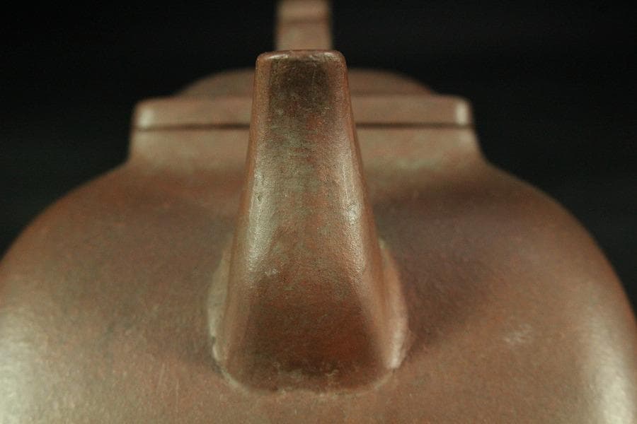 中国美術 紫泥 四方 茶器 急須 在銘 煎茶(K-YC688)