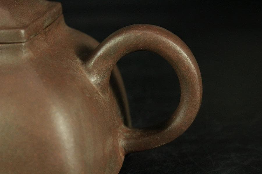 中国美術 紫泥 四方 茶器 急須 在銘 煎茶(K-YC688)