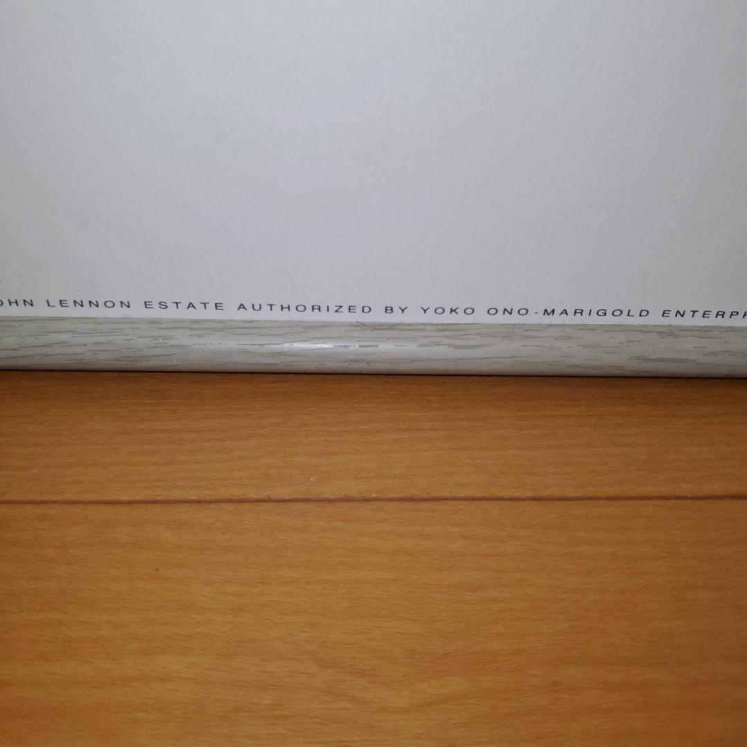 ジョンレノン、リトグラフ線画 鉛筆画 人物と植物