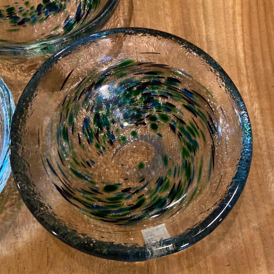 玻璃ガラスびいどろ皿五枚