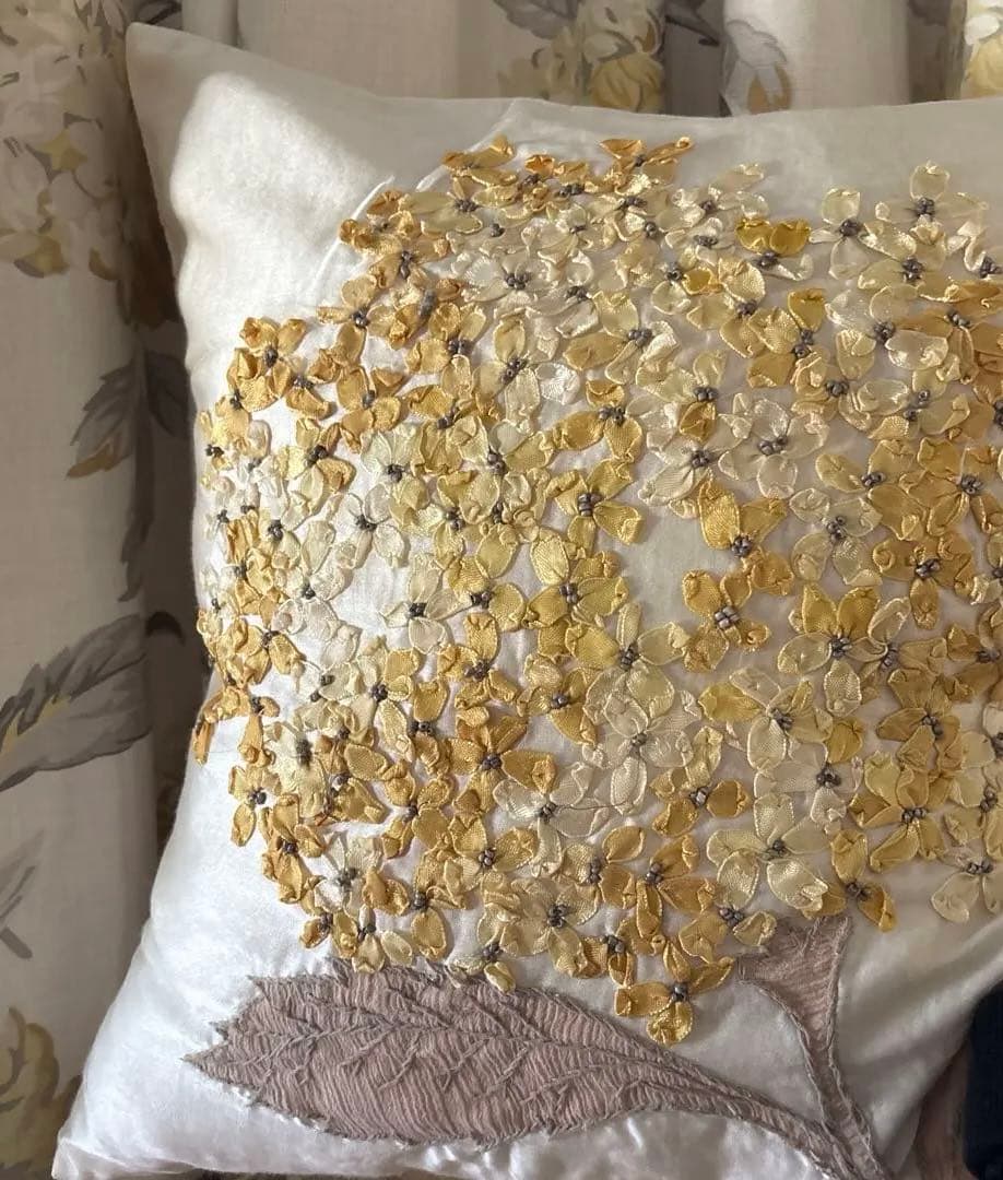 ローラアシュレイ ハイドランジア クッションカバー美品