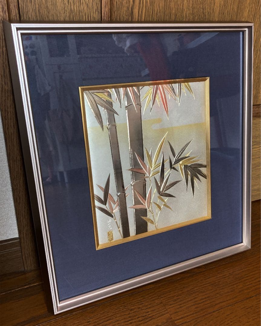 ★フイルム付き新品★ 銅板彫金額 彫刻絵