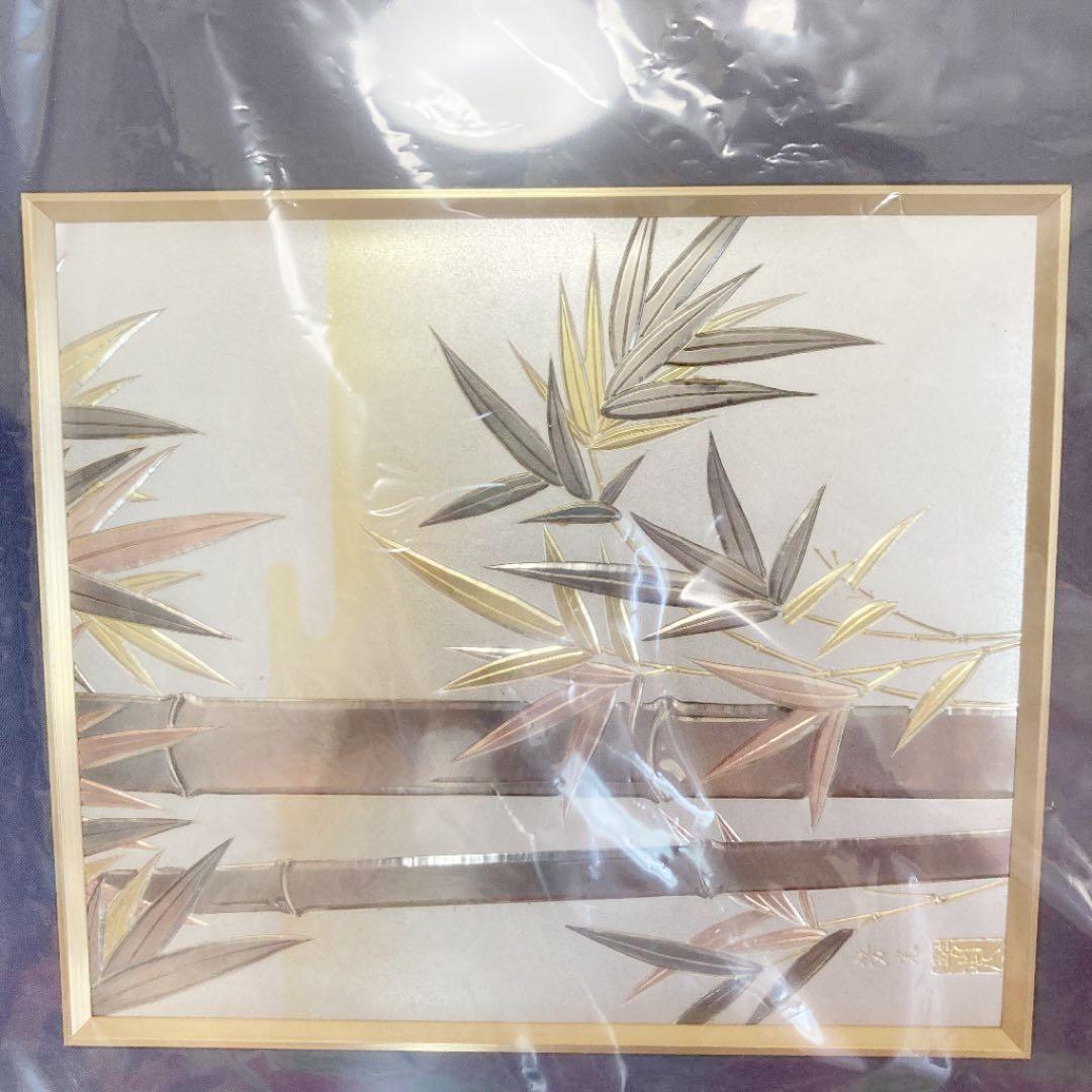 ★フイルム付き新品★ 銅板彫金額 彫刻絵