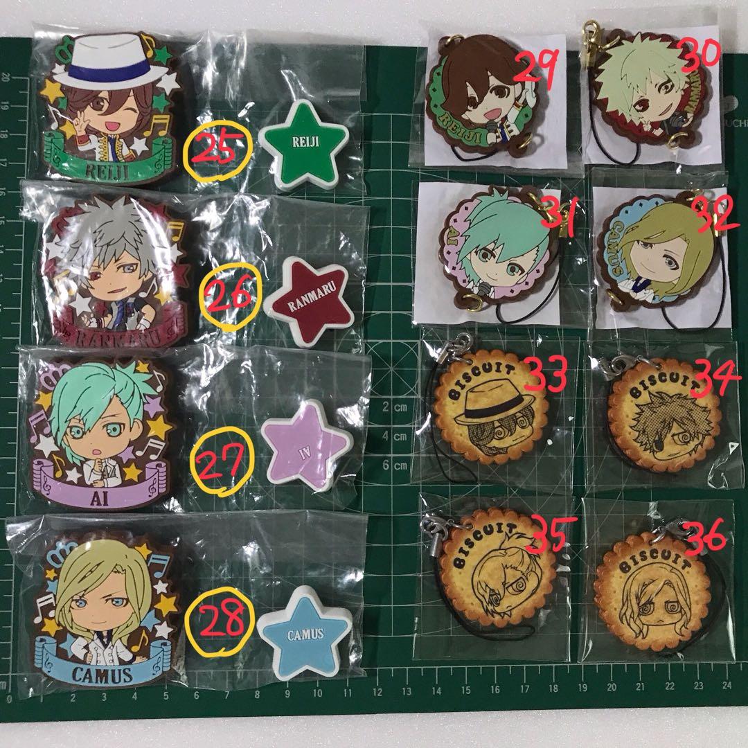 86点　うたプリ　カルナイ　嶺二　蘭丸　藍　カミュ　缶バッジ　ストラップ　タグ