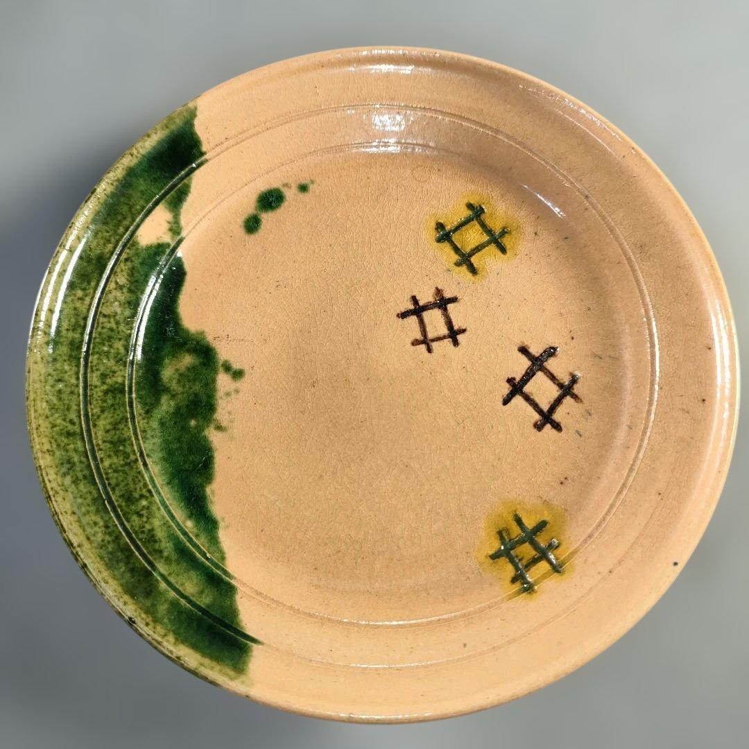 A1363-1/大樋長楽 造/大樋銘々皿5客/共箱/大樋焼/膾皿/飾皿/懐石道具