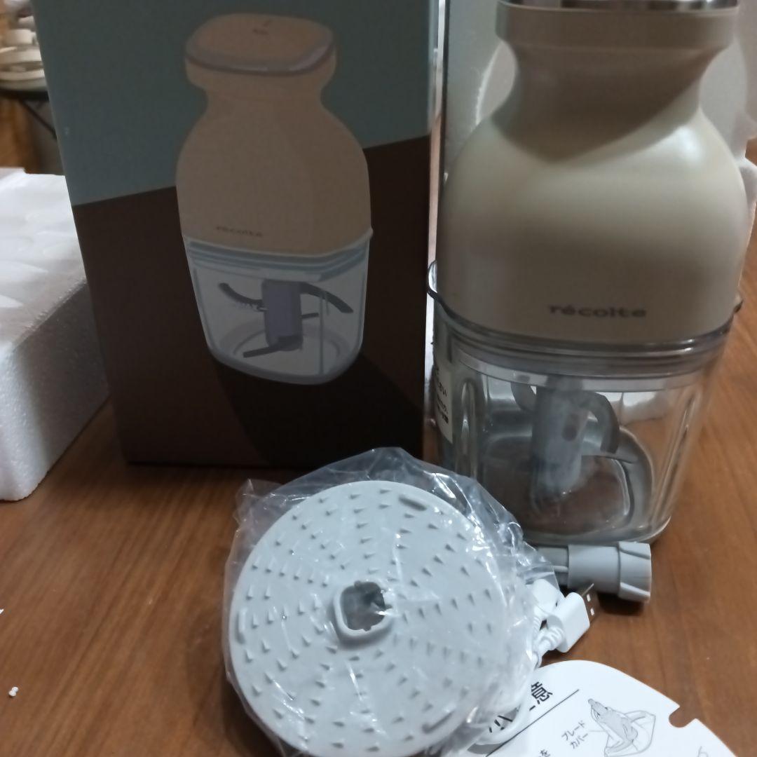 美品 レコルト ボンヌ フードプロセッサー コードレス RCP7 (W)