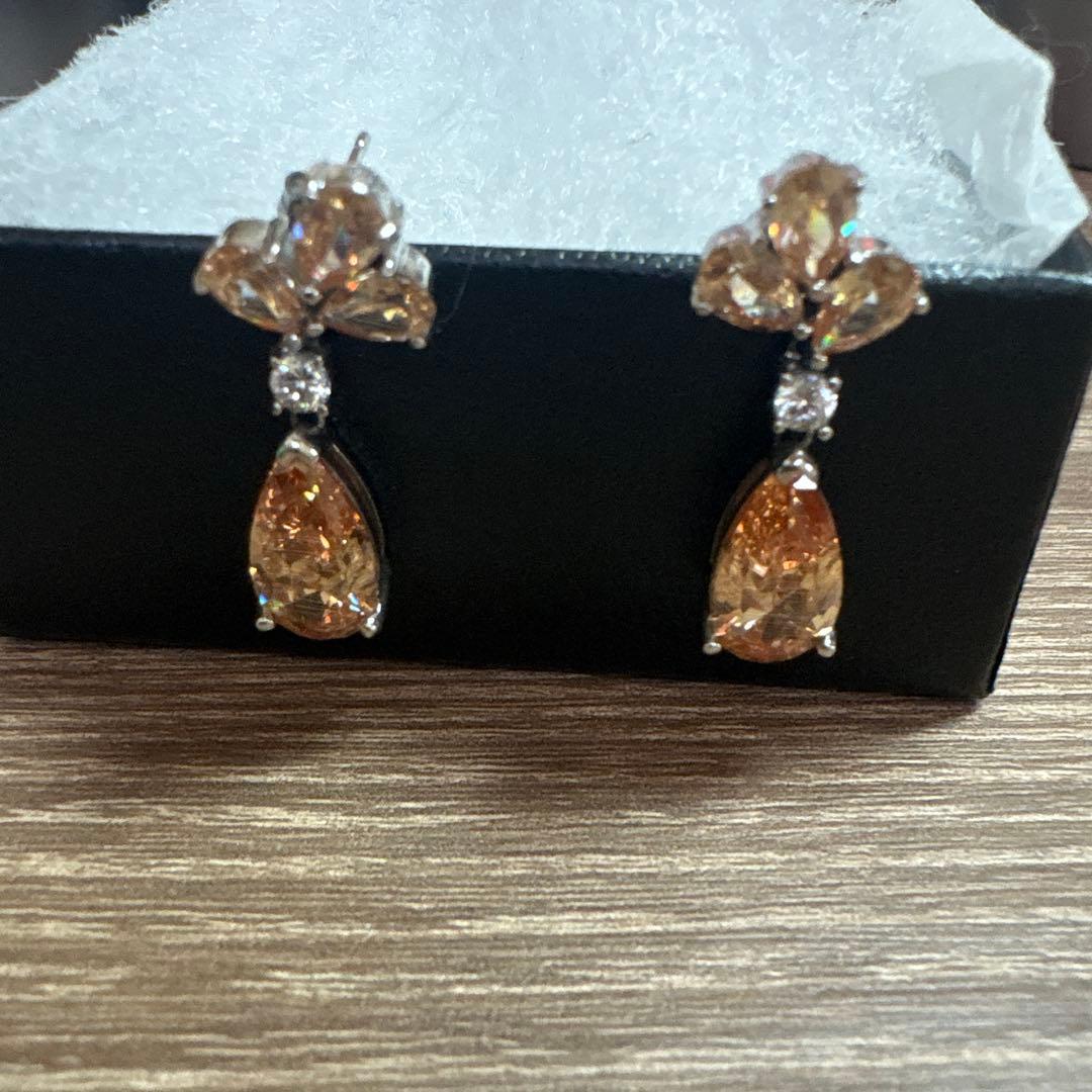 オレンジペアシェイプリング 925シルバー