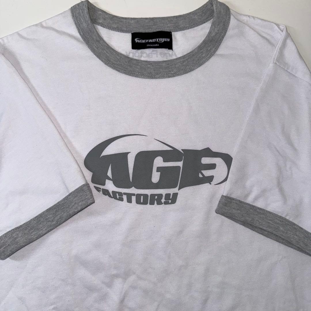 【Age Factory】 早い者勝ち リンガーTシャツ 白 XL