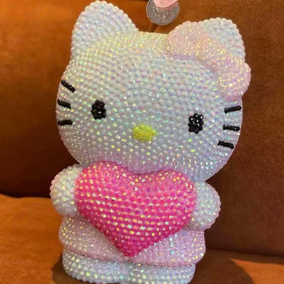 【完成品】キティちゃん 貯金箱 ピンク