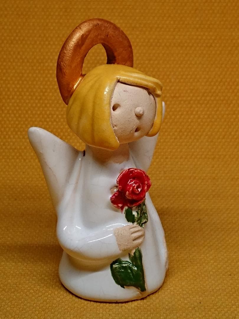 人形　天使　陶器　オブジェ　置物　インテリア　工芸品　美術品　A3340