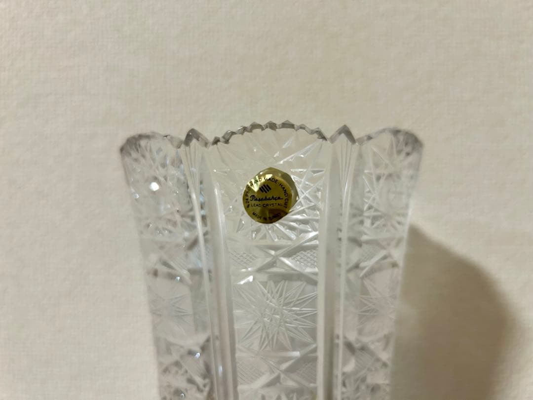 【新品未使用】HOYA CRYSTAL 花瓶 カットクリスタル