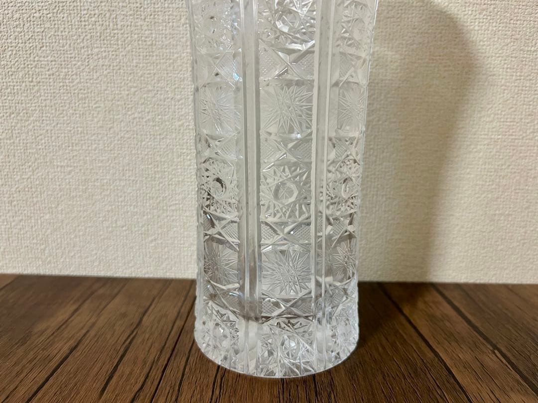 【新品未使用】HOYA CRYSTAL 花瓶 カットクリスタル
