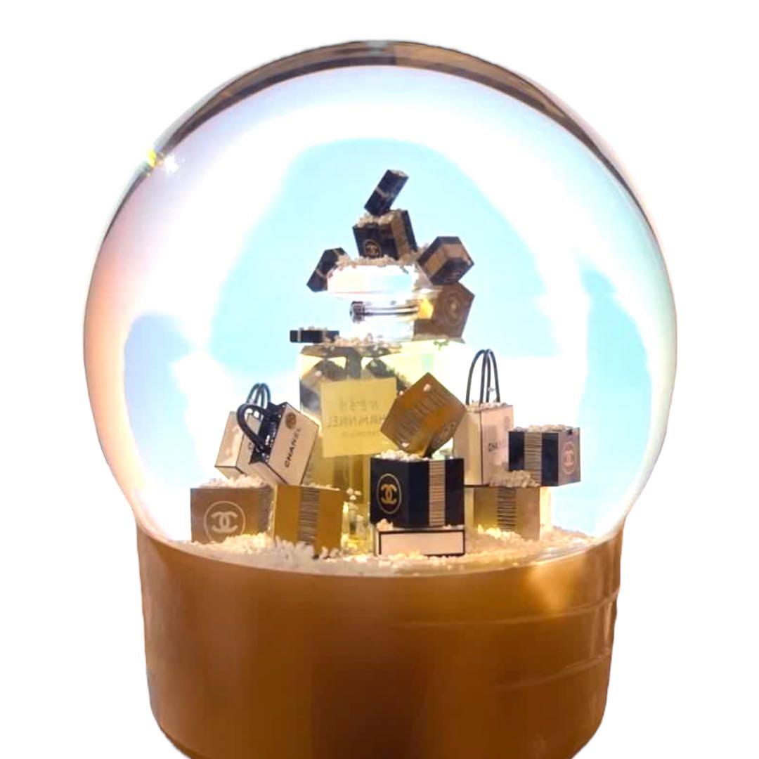 【新品未開封】 CHANEL N°5 金色 スノードーム 特大サイズ 電動式 ③