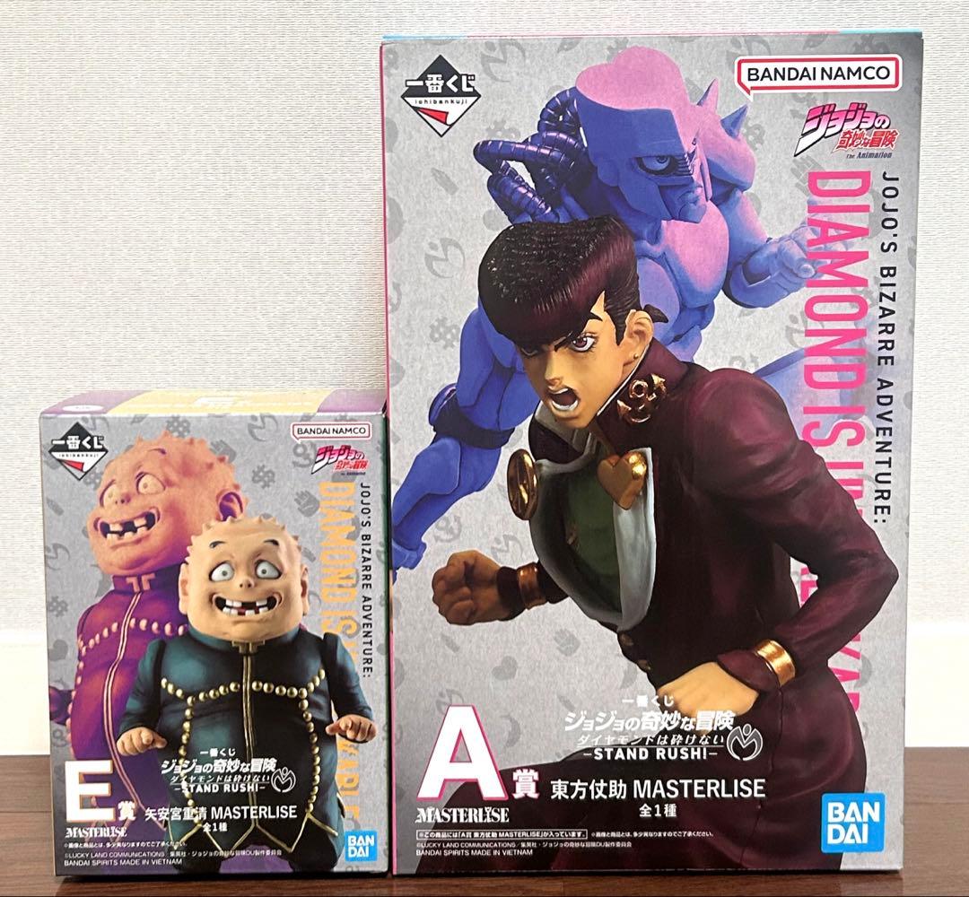 一番くじ ジョジョの奇妙な冒険　Ａ賞 東方仗助 Ｅ賞 矢安宮重清　おまけ付き