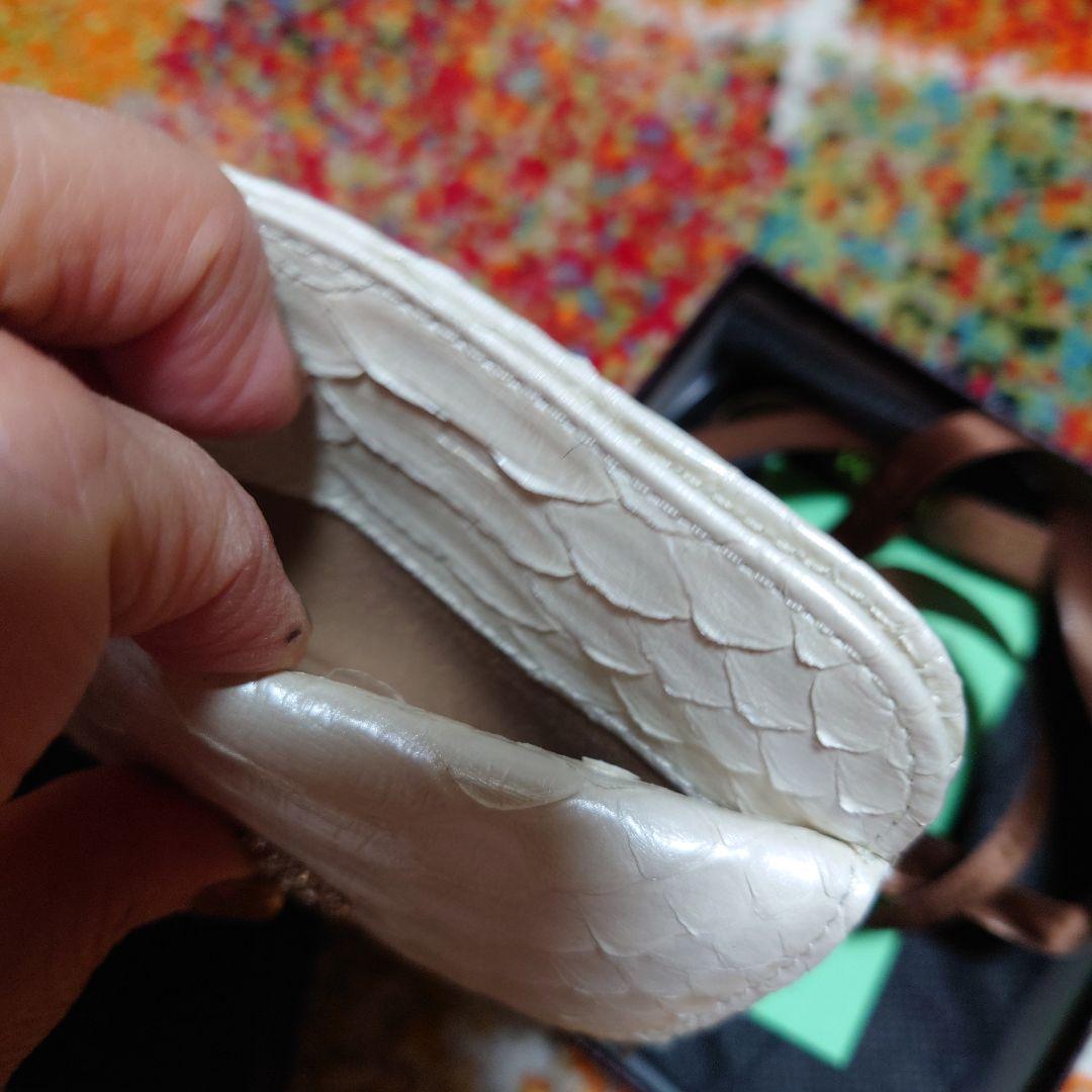 傳濱野 鰐革 ミニ財布新品