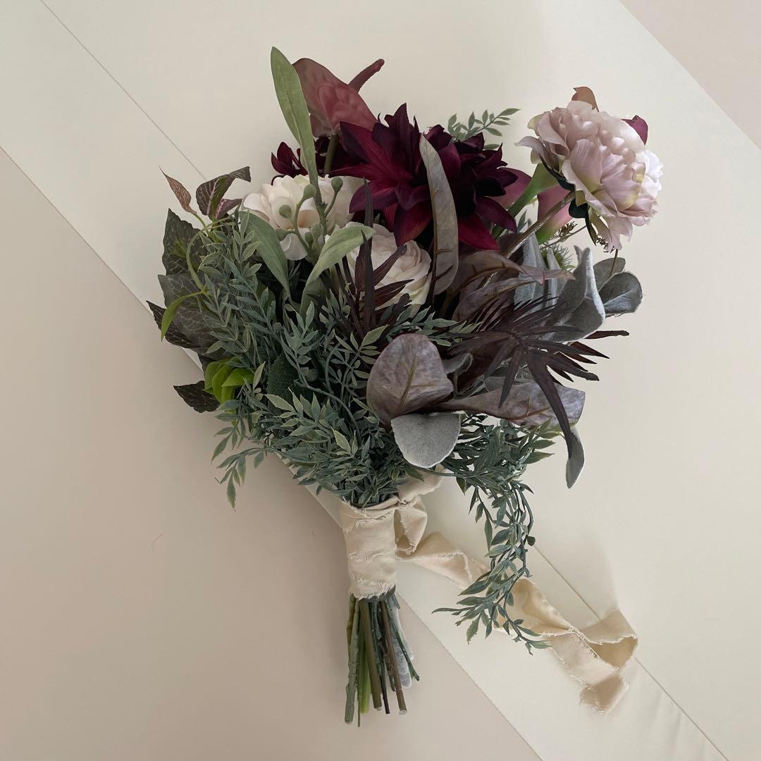 アーティフィシャルフラワー　ブーケ　結婚式　前撮り