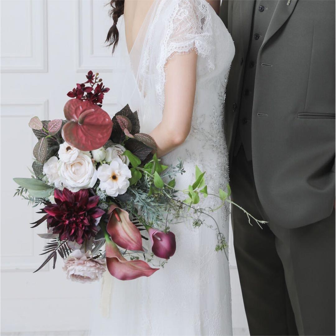 アーティフィシャルフラワー　ブーケ　結婚式　前撮り