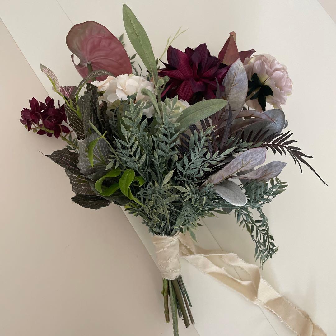 アーティフィシャルフラワー　ブーケ　結婚式　前撮り