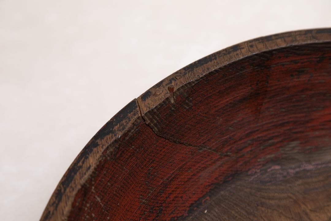 【ビンテージ】木製アンティークこね鉢 ウッドボウル