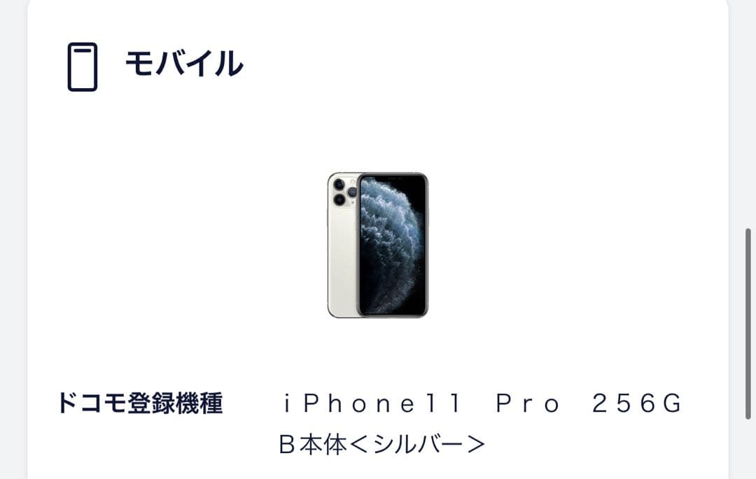 ｉＰｈｏｎｅ１１　Ｐｒｏ　２５６ＧＢ本体＜シルバー＞　ジャンク品