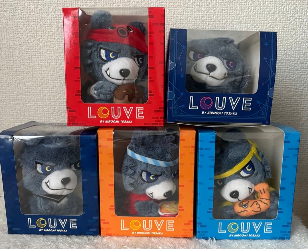【今週限定】LOUVE 狼ぬいぐるみ 5体＋ポーチ