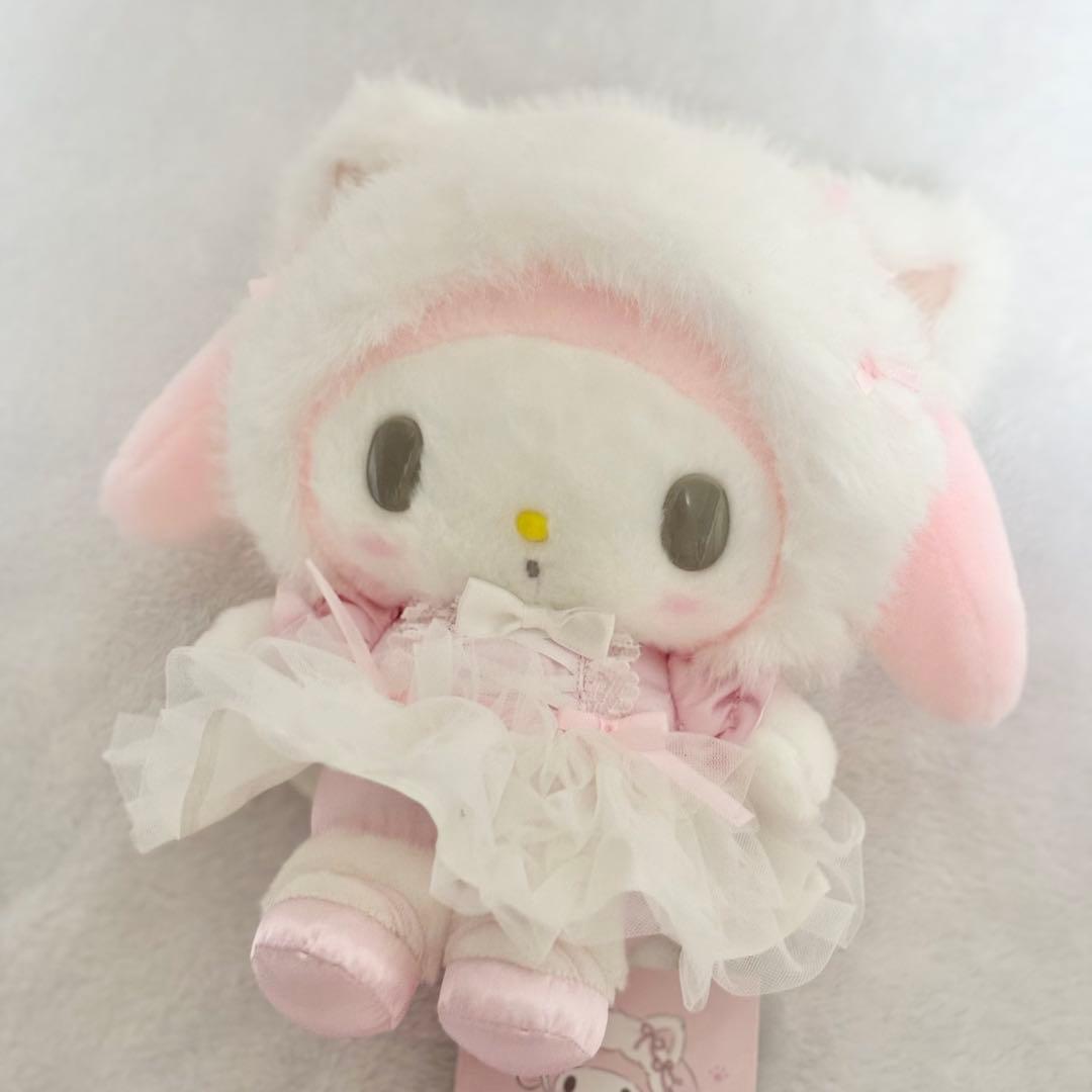 【新品】サンリオ　マイメロディ 白猫バレリーナ　ぬいぐるみ マイメロ